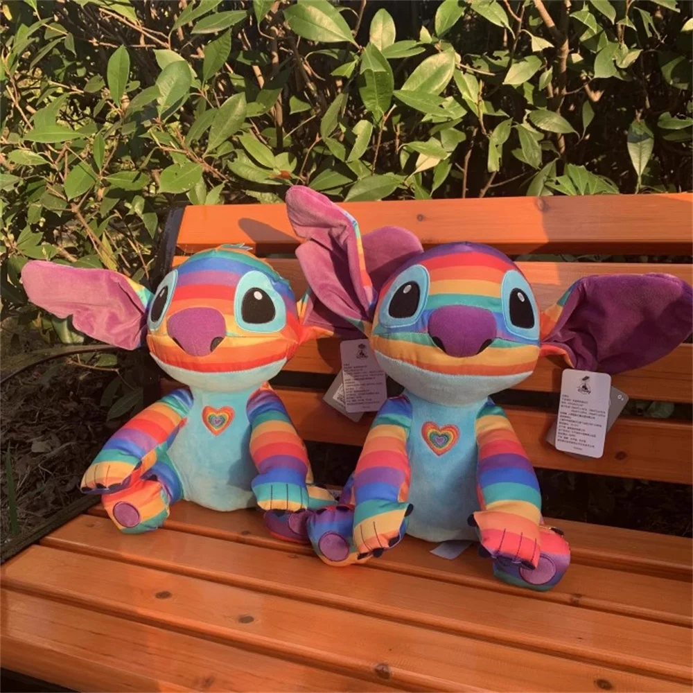 Shanghai Disneyland Rainbow Stitchy Cartoon Plush Doll, Cute Doll, Collection and Souvenir Gift