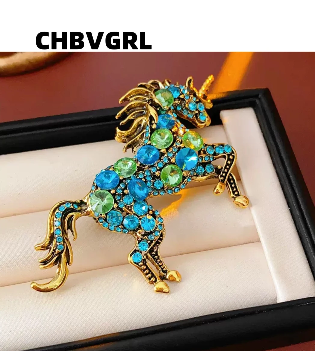 

Hot-selling unicorn brooch luxurious and high-end feel brooch delicate and versatile retro exaggerated brooch