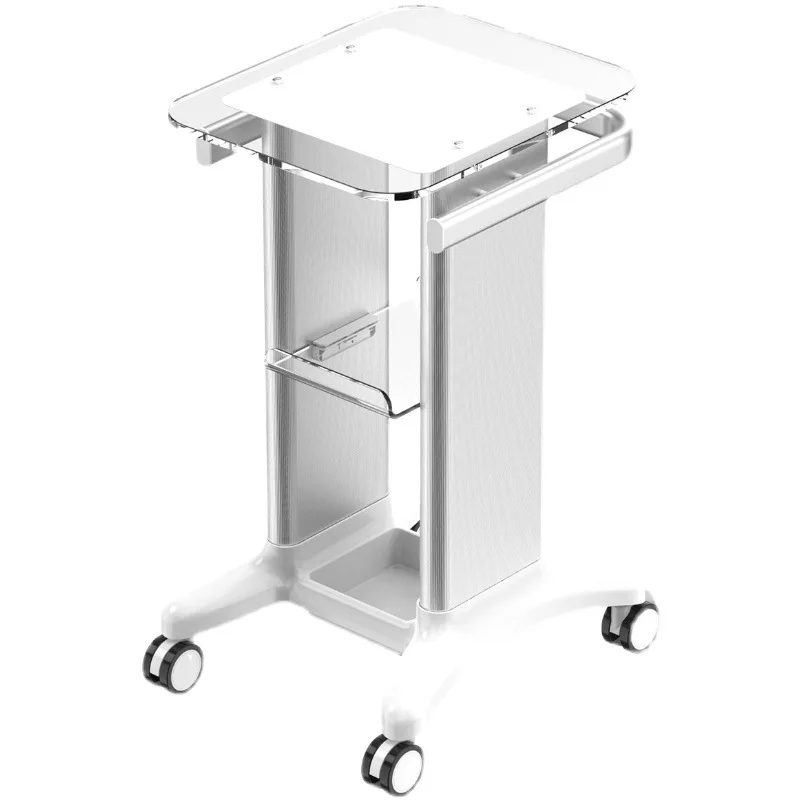 Beauty Aesthetic Cart Acrylic Small Bubble Shelf Base Dental Clinic B Ultrasound Medical Beauty Cart Enlarge