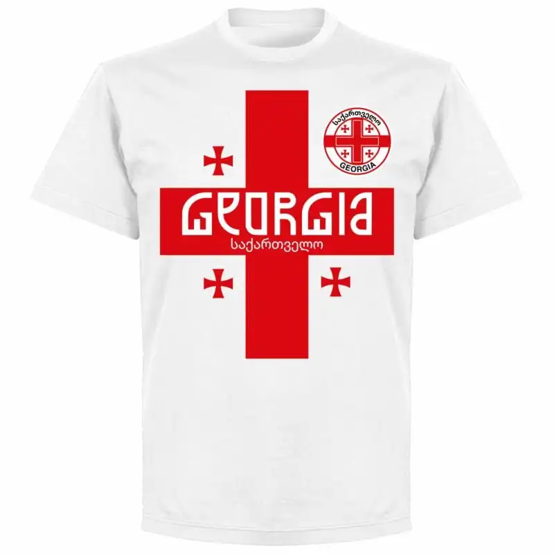 

Футболка Georgia Team - White2026 Летняя популярная мужская футболка из чистого хлопка Футболка Street Y2K Модная спортивная футболка