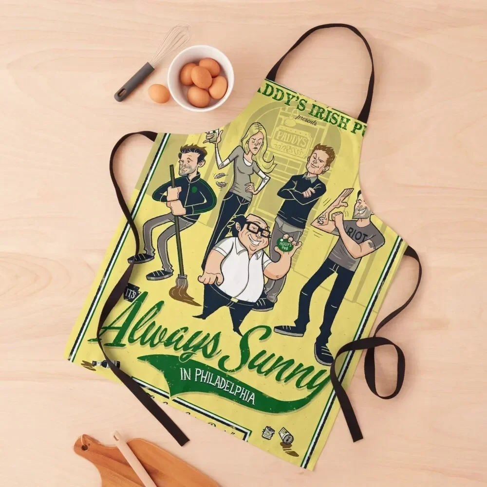 

always sunny in philidelphia Apron Waiter Uniforms Kitchen Handle For Women cleanings Ladies Apron