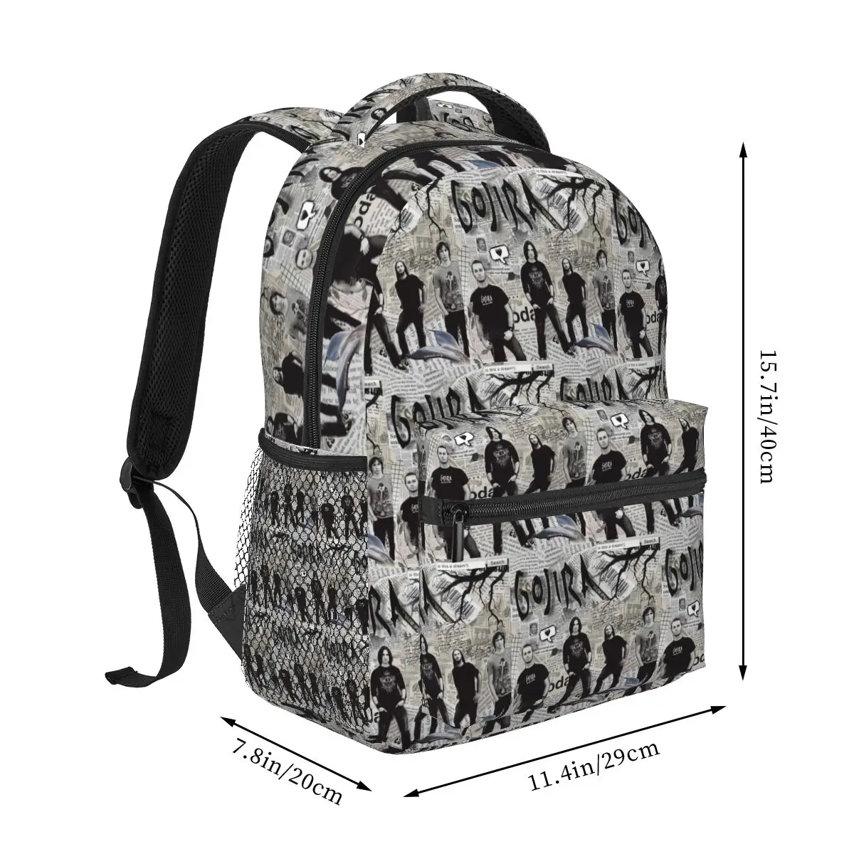 Rock Metal Band Gojira From Mars To Sirius Music Album Cover Print Student Backpack School Bag Daypack Bookbag Shoulder Bags