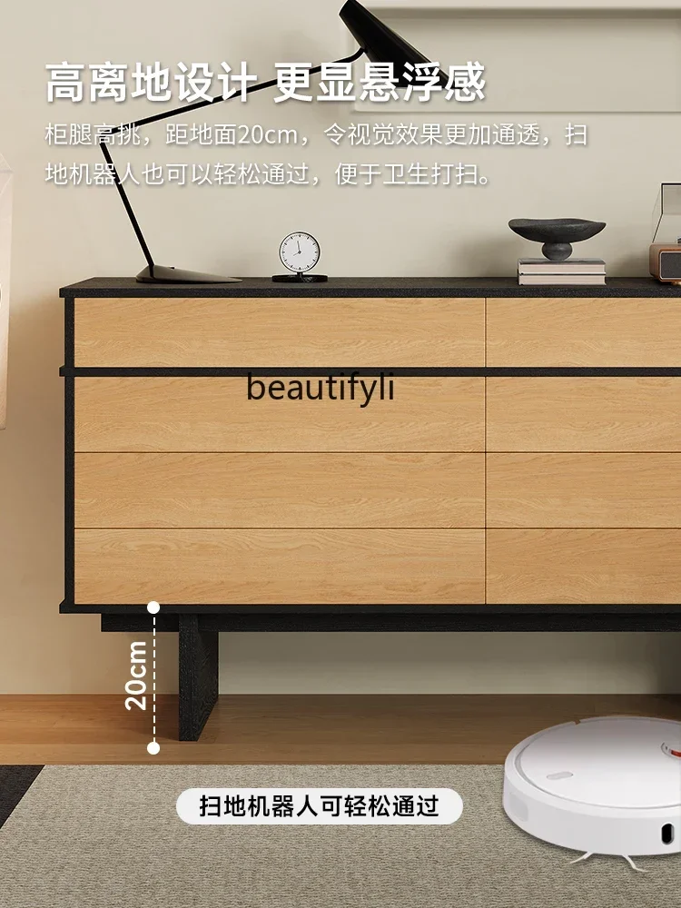 

ss K178 new Medieval style solid wood storage cabinet Italian minimalist wall storage dining side cabinet Bedroom bedside cabine