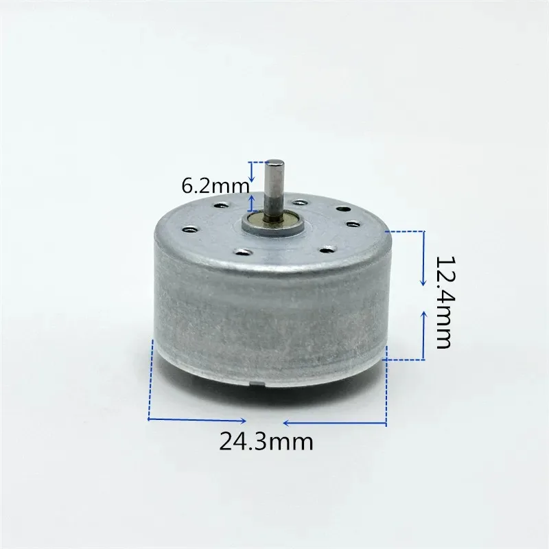 RF-300CA E30-E7E30 DC 1.5V-6V 3V 3.5V Mini Silencieux 24mm Moteur De Broche Ronde Micro Moteur D'énergie Solaire Pour Jouet CD/DVD Lecteur