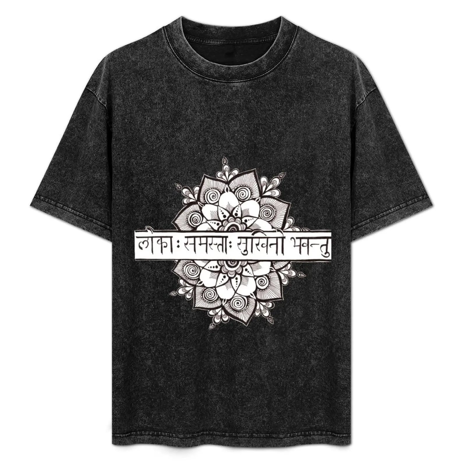 

Lokah Mantra Flower T-Shirt Outdoor Work Short Sleeve Top