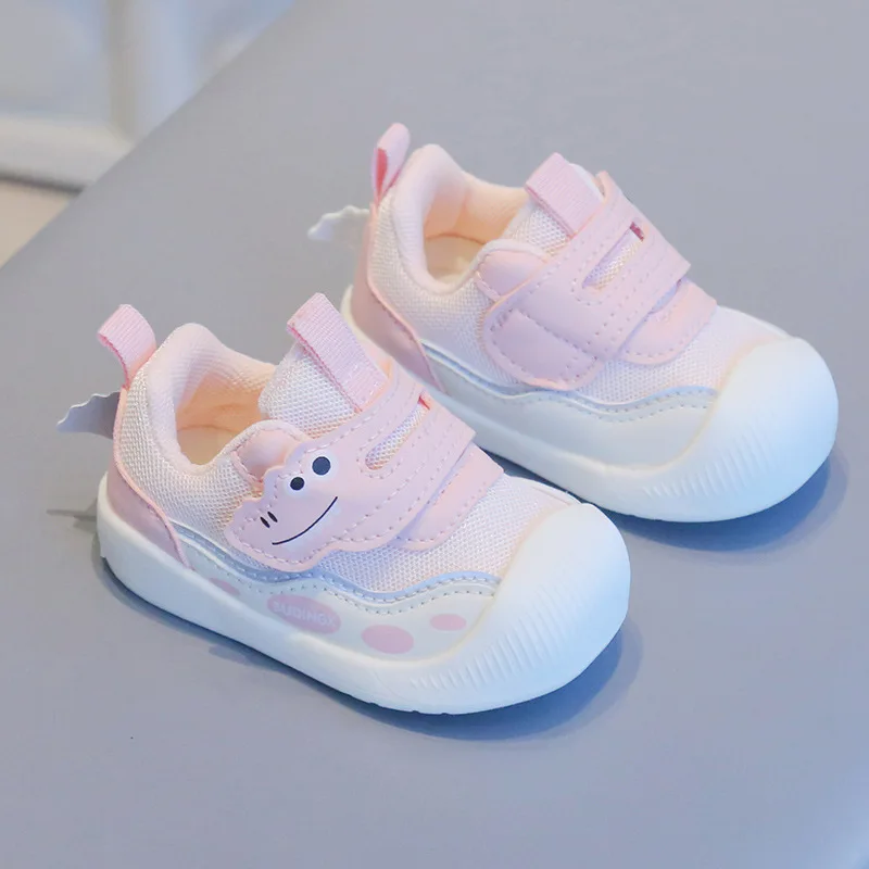 Cartoon Baby Shoe Cute Versatile Baby Girl Shoes Light Mesh Autumn New Walkers Simple Boy Shoes Comfort Breath Child Canvas Shoe