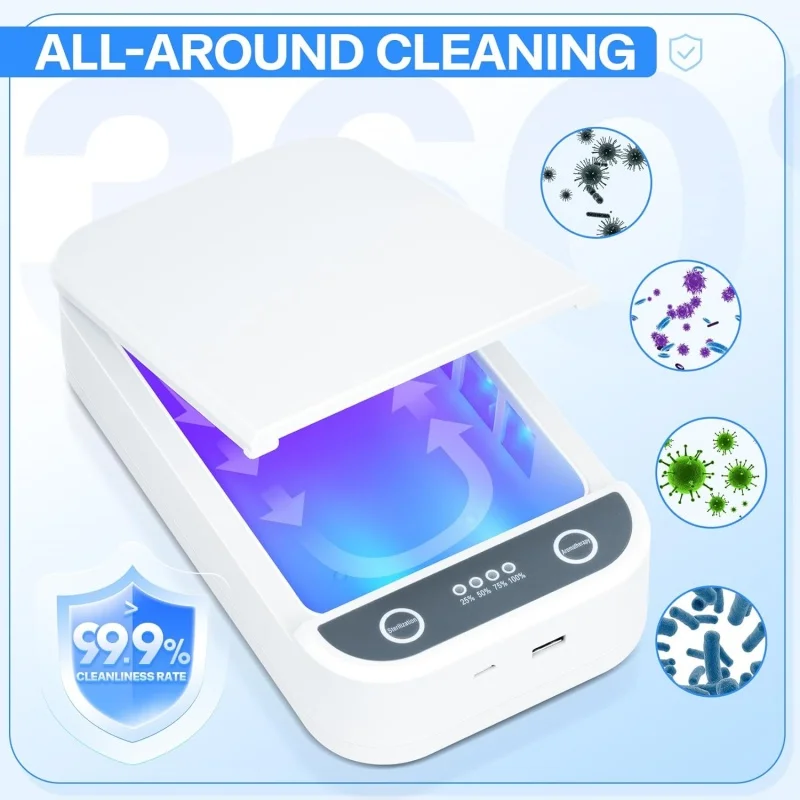 UV Light Sanitizer Box Tweezers Disinfection Ultraviolet Lamp Portable USB Charging Sterilizating Box for Manicure Cleaning Tool