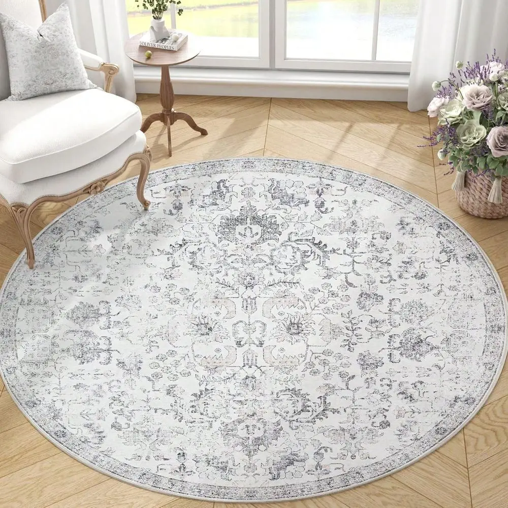 

Round Exotic Living Room Carpet, Turkish Style Sofa Blanket, Coffee Table Mat, Kitchen Bedroom Living Room MultiSize, Colorful