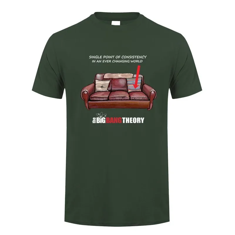 Funny Tshirt Printed T-Shirt graphic oversized harajuku men clothing cotton The Big Theory Sheldon Cooper Sofa Bang T Shirt  tee