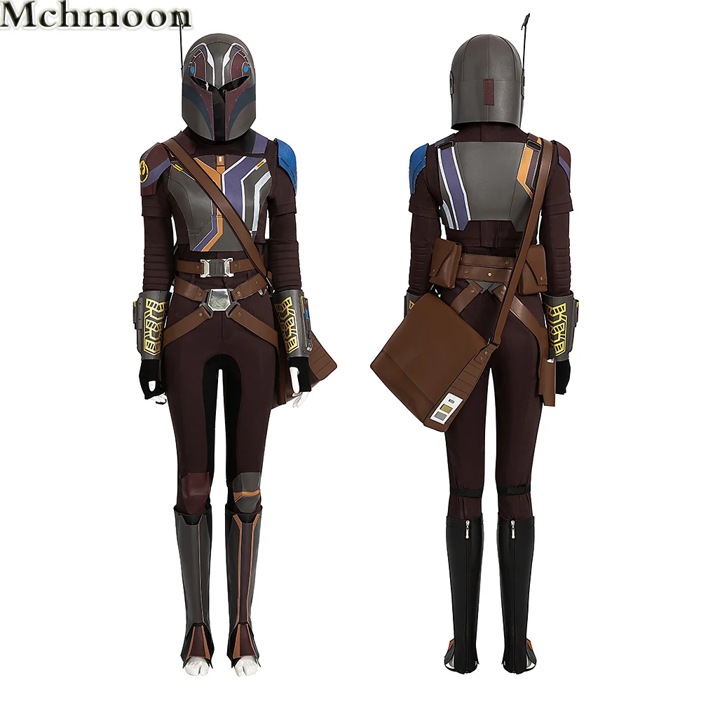 New Movie Ahsoka Sabine Wren Cosplay Costume Pants Vest Helmets Set For Women Custom Made