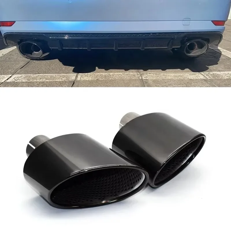 

304 Stainless Steel Plating Black Exhaust Pipe for A4 A5 A6 A7 Up To RS4 RS5 RS6 RS7 Exhaust Tip Muffler Tip