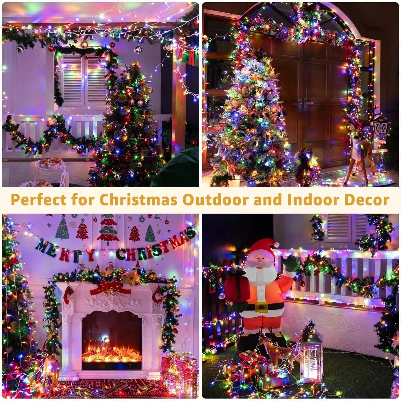 Festival Decorations Christmas Halloween Outdoor Solar String Lights Waterproof Twinkle Fairy Tree Lights for Party Garden Patio