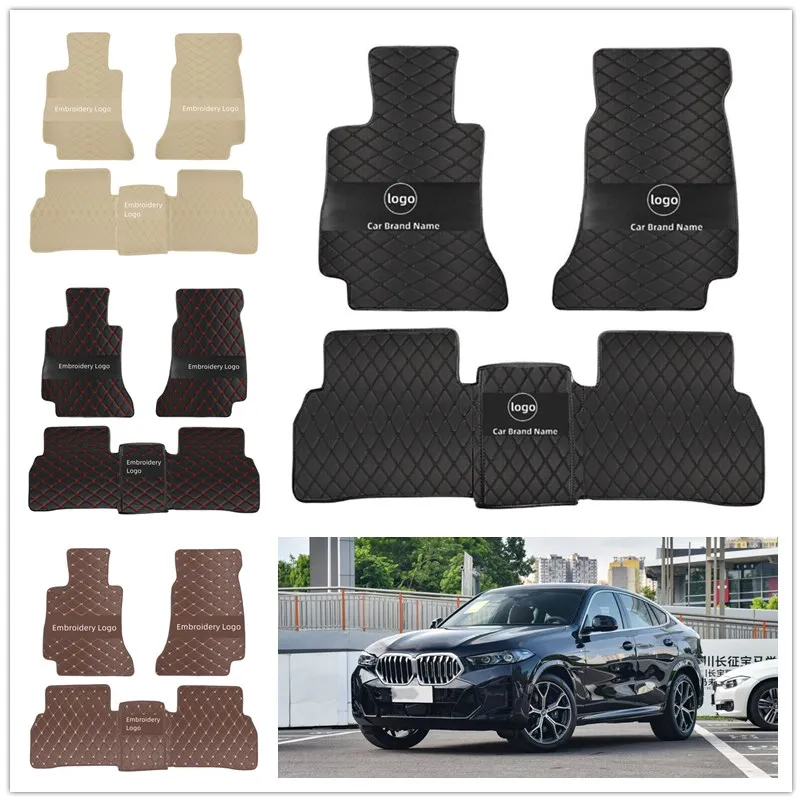 

Автомобильный напольный коврик на заказ для BMW X6 2008-2024 года, водонепроницаемые коврики, авто подставка для ног, аксессуары для внутренних ковров