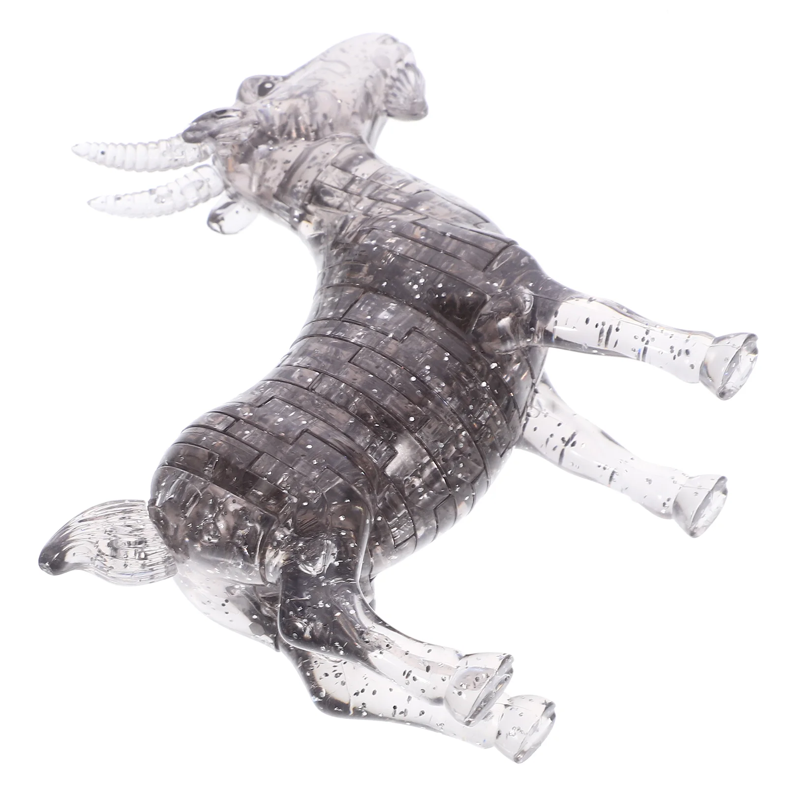 

Puzzles Three-dimensional Crystal Goat Desktop Ornament Glass Toy Birthday Gift Grey Decoration Adornment Child