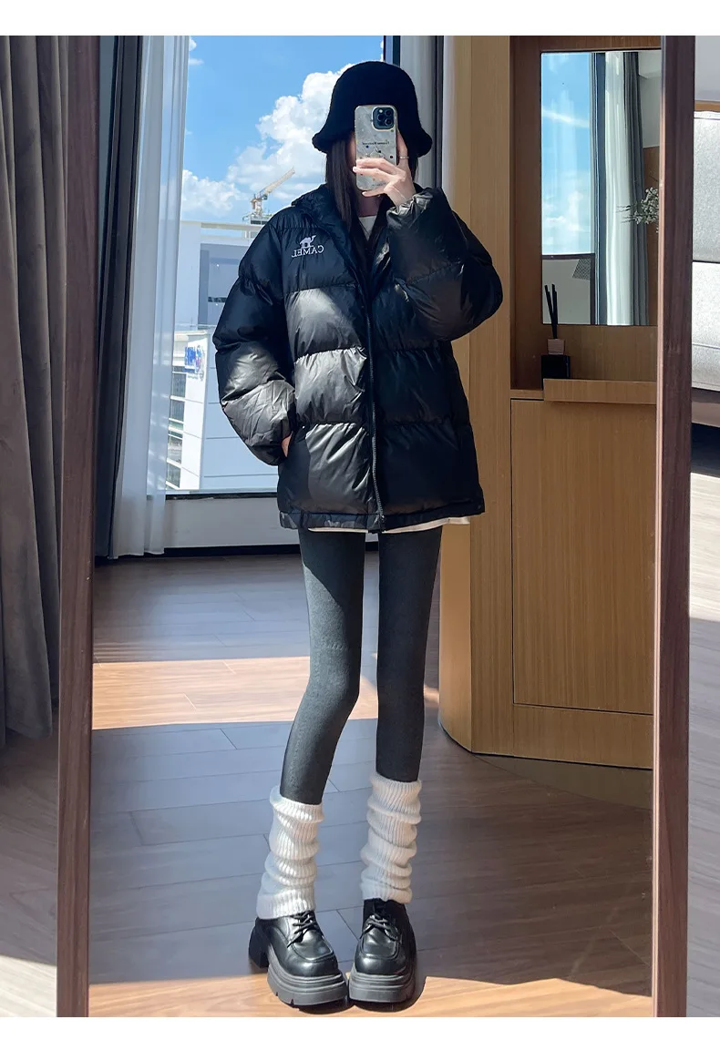 Women's Winter Fleece Lined Thermal Pants Elastic High Waist Slim Fit Thicken Legging Woman Waist Knee Protection Long Pants