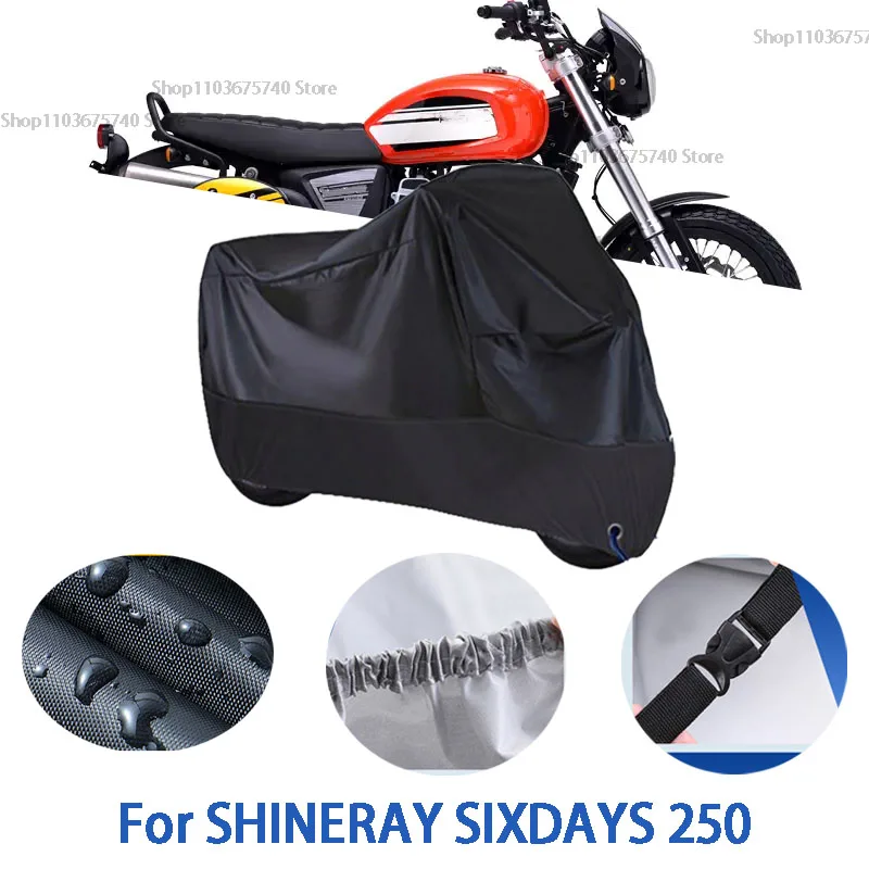 

Motorcycle Full Covers For SHINERAY SIXDAYS 250 Car Outdoors Sun Protection Dust No Ear Thickened Oxford Clothcover Accessories