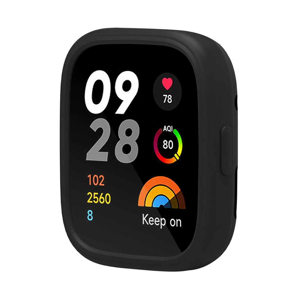 

Силиконовый чехол для Xiaomi Redmi Watch 3, защитный чехол для умных часов - черный