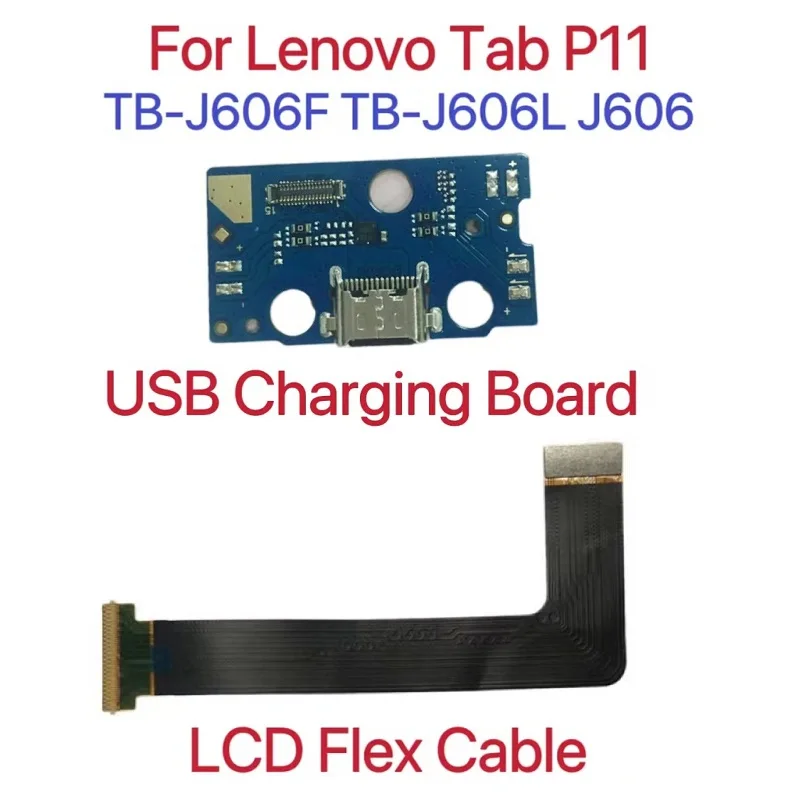 USB Charging Port Connector Charge Dock Board LCD Display Mainboard Flex Cable For Lenovo Tab P11 TB-J606F TB-J606L TB-J606