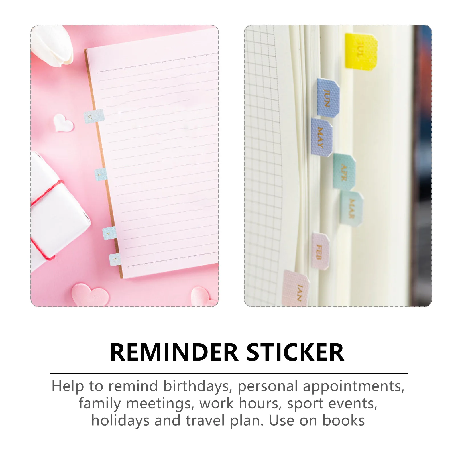 

20pcs Gradient Sticky Labels Index Tabs Category Stickers For Planners Journals Diaries Reminder Stickers Classification