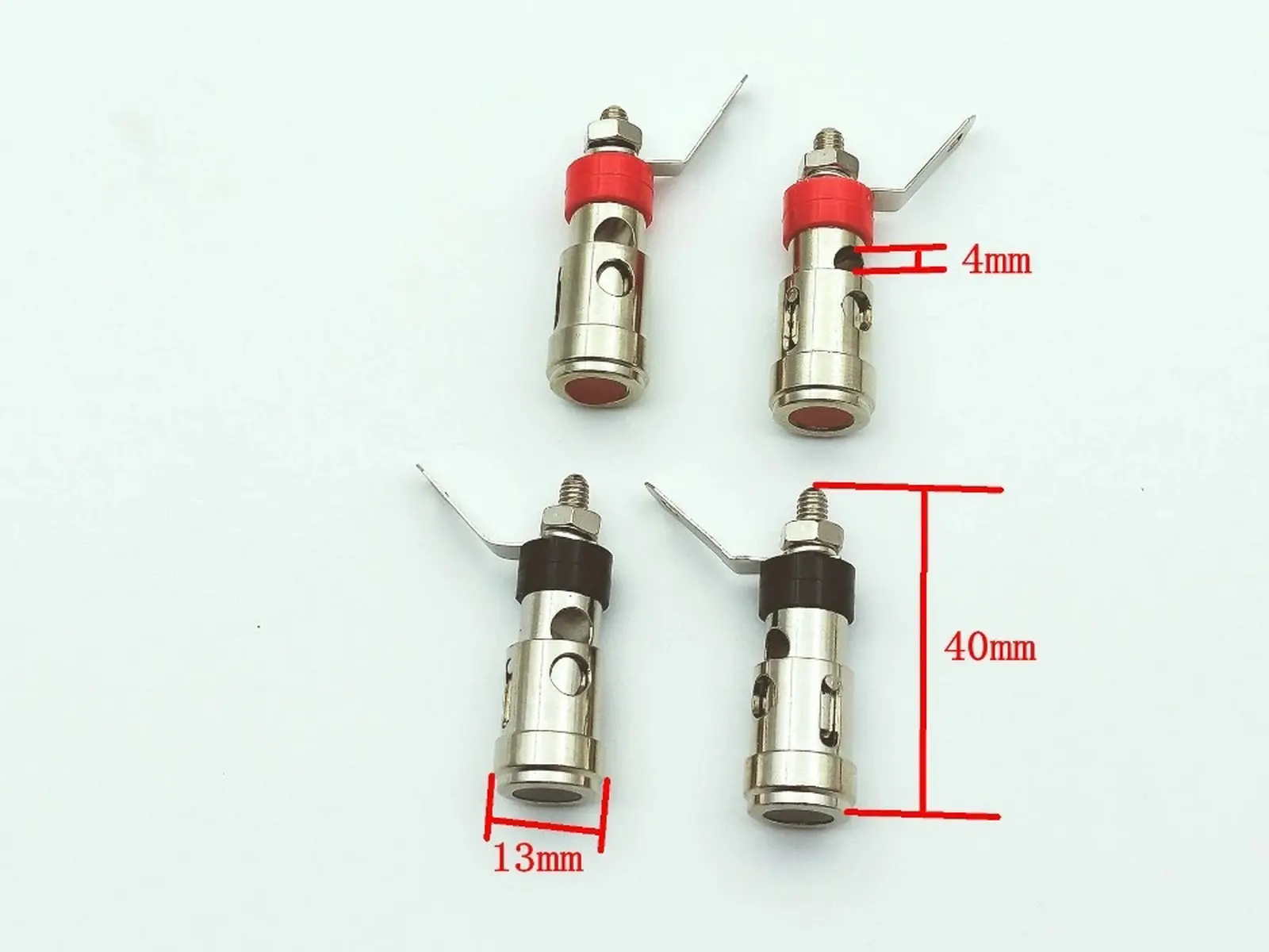 3000pcs 4mm L Banana Audio Plug Jack Socket Binding Post Audio Amplifier terminal with Spring inside connector