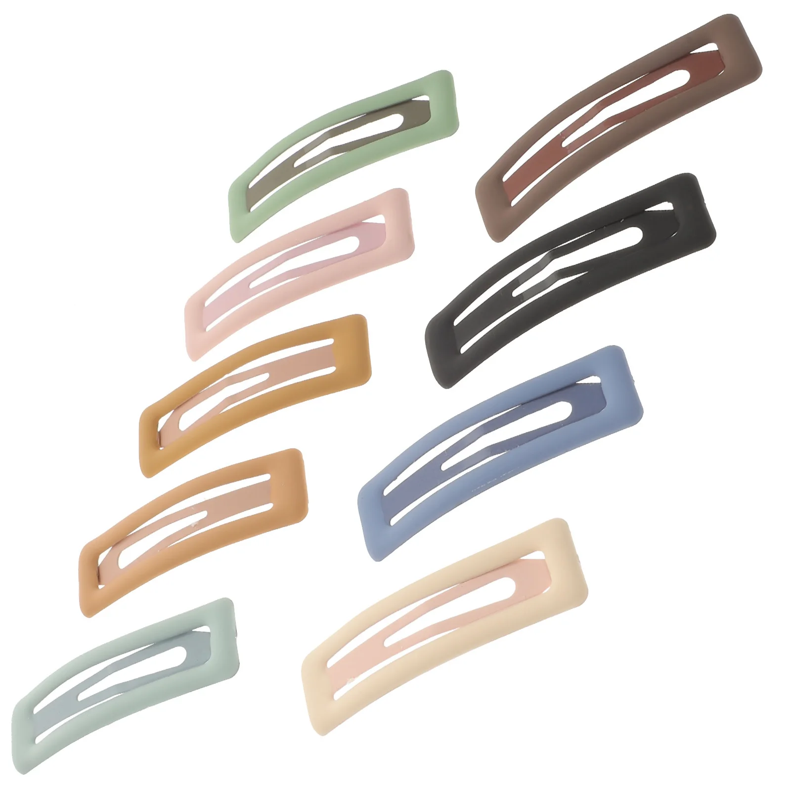 9 قطعة مشابك معدنية مشابك معدنية بسيطة للفتيات الاطفال اكسسوارات دائم للنساء الاطفال التصميم اليومي مقاطع ملونة للفتيات النساء