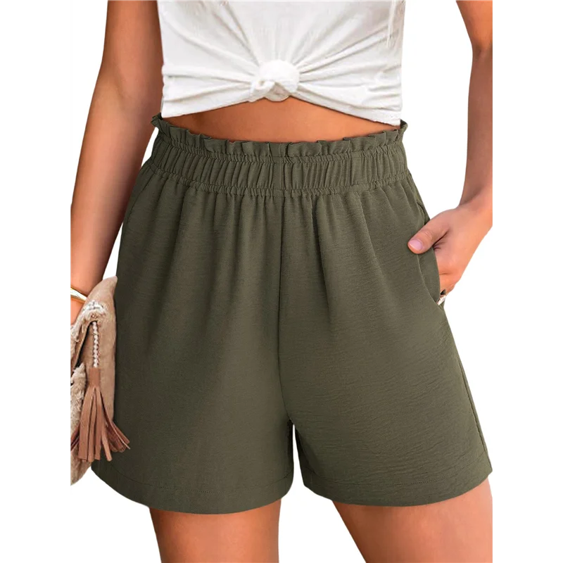 Short de salon élégant taille haute pour femmes, bas confortable, vêtements de plage et de vacances, nouvelle collection été