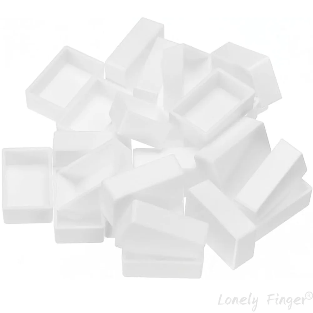 24/50/100Pcs White Plastic Empty Watercolor Pans – 3.2ML Capacity, Refillable Paint Pans for DIY Solid Watercolors