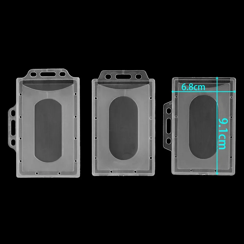 New Acrylic Clear Card Holder Multi-use Badge ID Card Pouch Hard Plastic Card Sleeve Protector Cover Office School Supplies