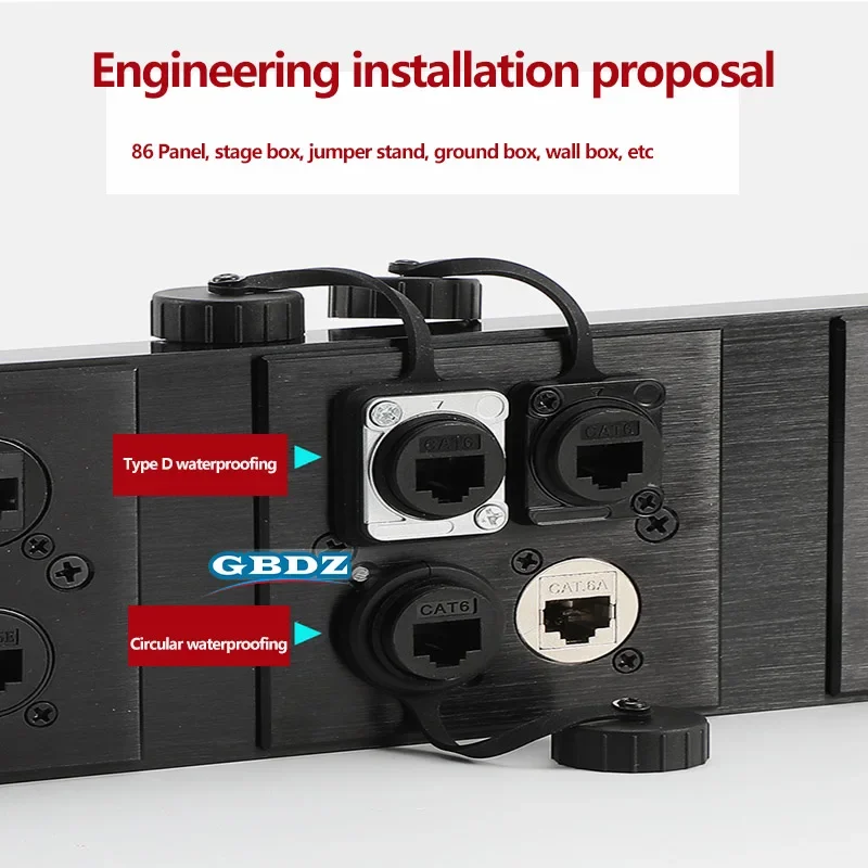 D-نوع مقاوم للماء USB 3.0/2.0 تمرير مزدوج في الهواء الطلق مجلس تركيب USB تمديد كابل لرسو السفن الطيران أنثى ميناء IP67 التوصيل