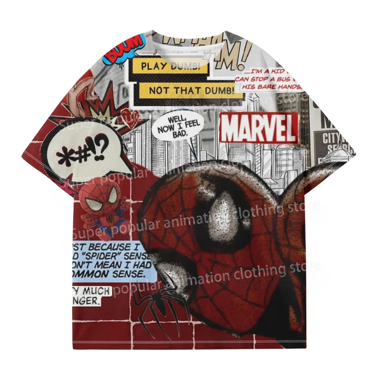 

Miniso популярные футболки с Человеком-пауком Marvel мультфильм аниме 3D принт для мужчин и женщин модная футболка большого размера футболки для мальчиков и девочек топы одежда