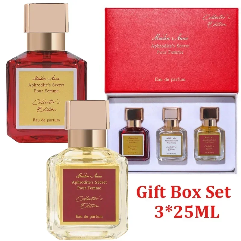 

3*25ML Gift Box Set Floral Scent Pheromone Women Perfume Men Cologne Balminess Body Spray Lasting Fragrance Eau De Parfum