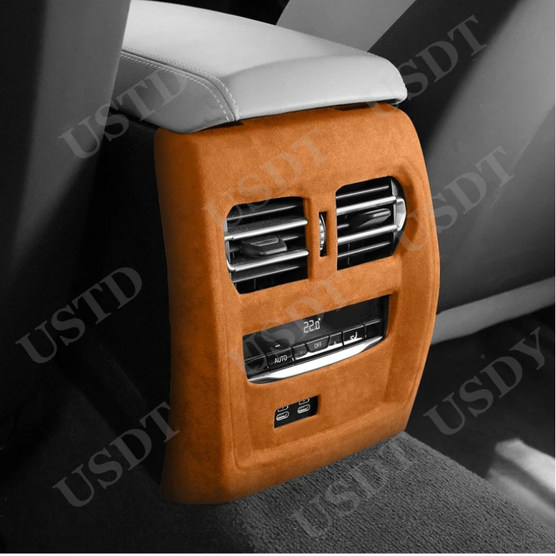 

Fit For BMW 3 Series 4 Series G20 G21 G22 2020 2021 2022 TOP Suede Leather Rear Air Vent Cover Frame Trim Auto Accessories