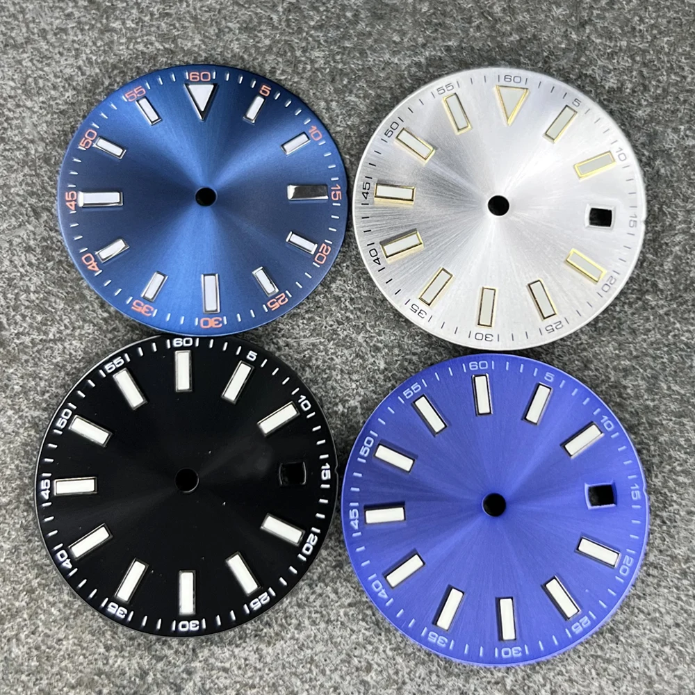 إكسسوارات الساعة قرص عتيق 28.5 ملم قرص متوهج يومي مع حركة Lumefor Miyota 8215، 2836، 2813، ETA 2836 - ساعة Mod Literal