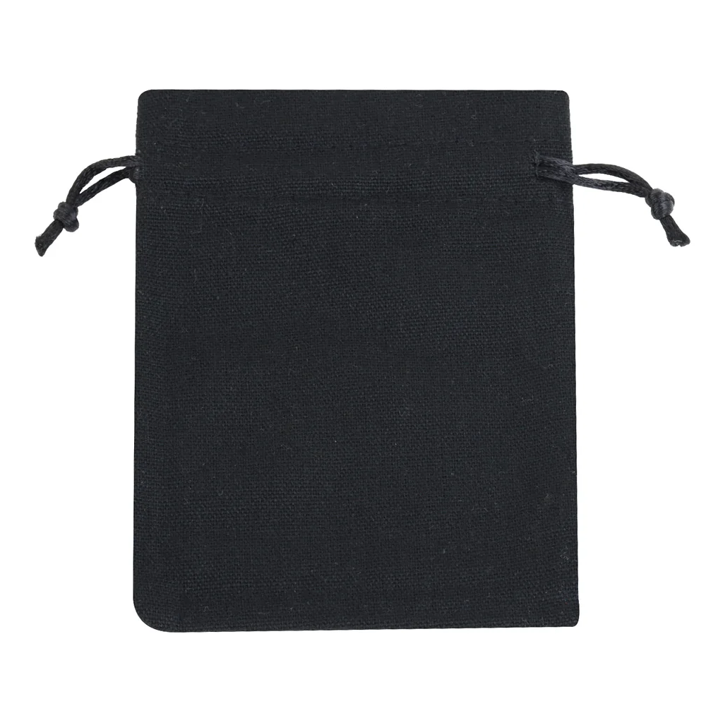 10pcs/lot Dustproof Black Cotton Drawstring Bag