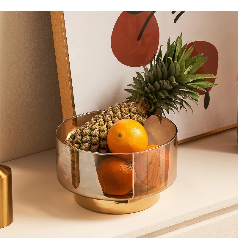 

Light Luxury Glass Fruit Plate Wedding Party Dessert Living Room Snacks Candy Storage Decoration Home Tableware