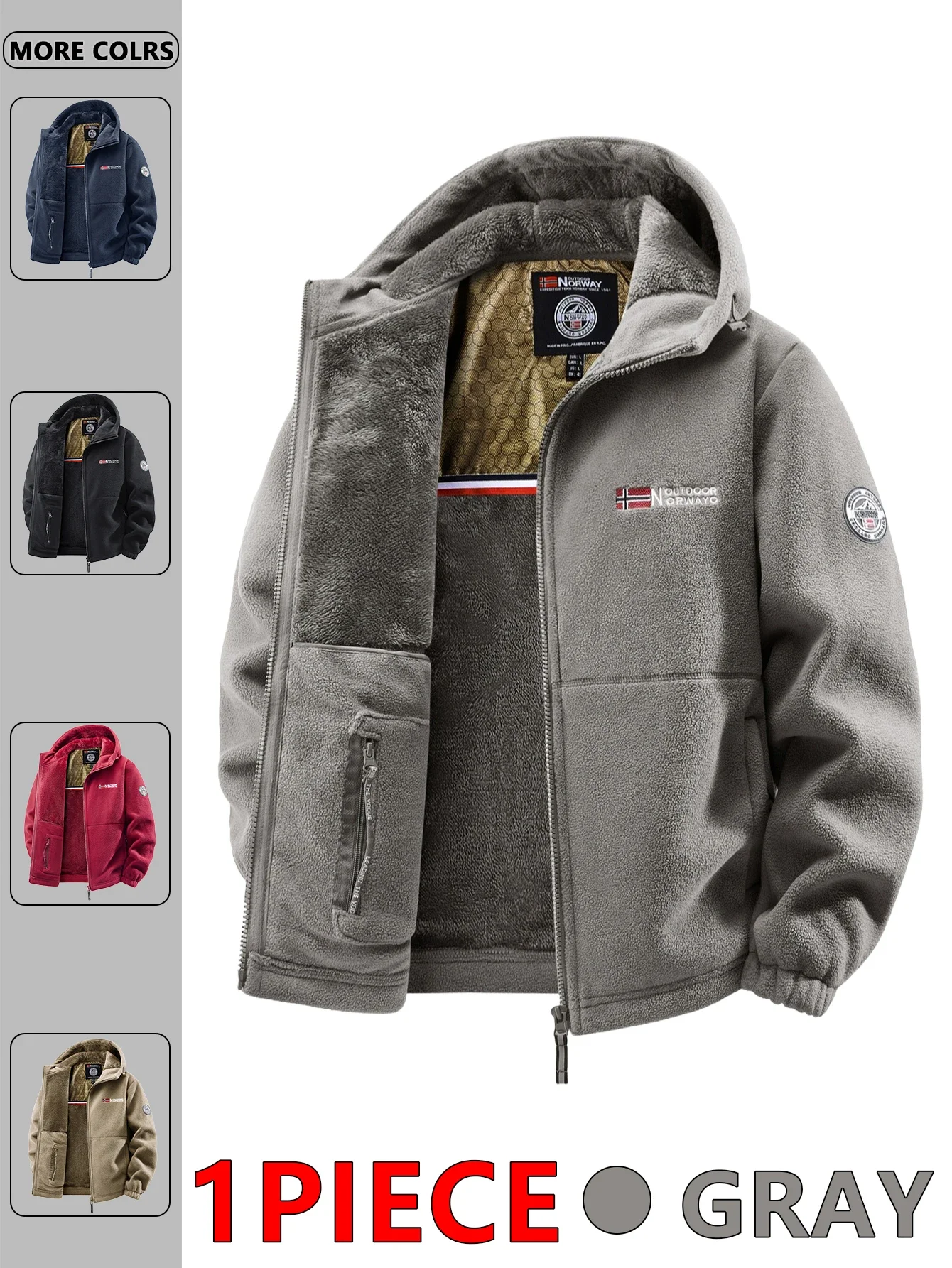 سترة شتوية بغطاء للرأس للاستخدام الخارجي، ملابس يومية في المنزل، للسفر والحفلات، أزياء خارجية متعددة الاستخدامات، ملابس الشارع، ملابس السفر.