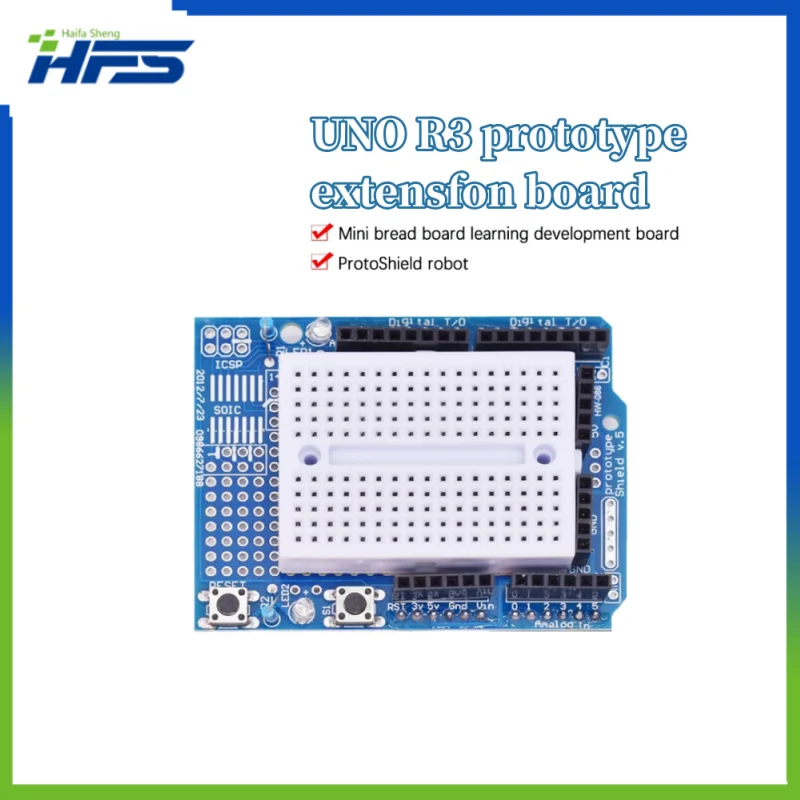 

UNO Proto Shield ProtoShield, expansion board prototype with SYB-170 Mini Bread Board, based on ARDUINO UNO ProtoShield