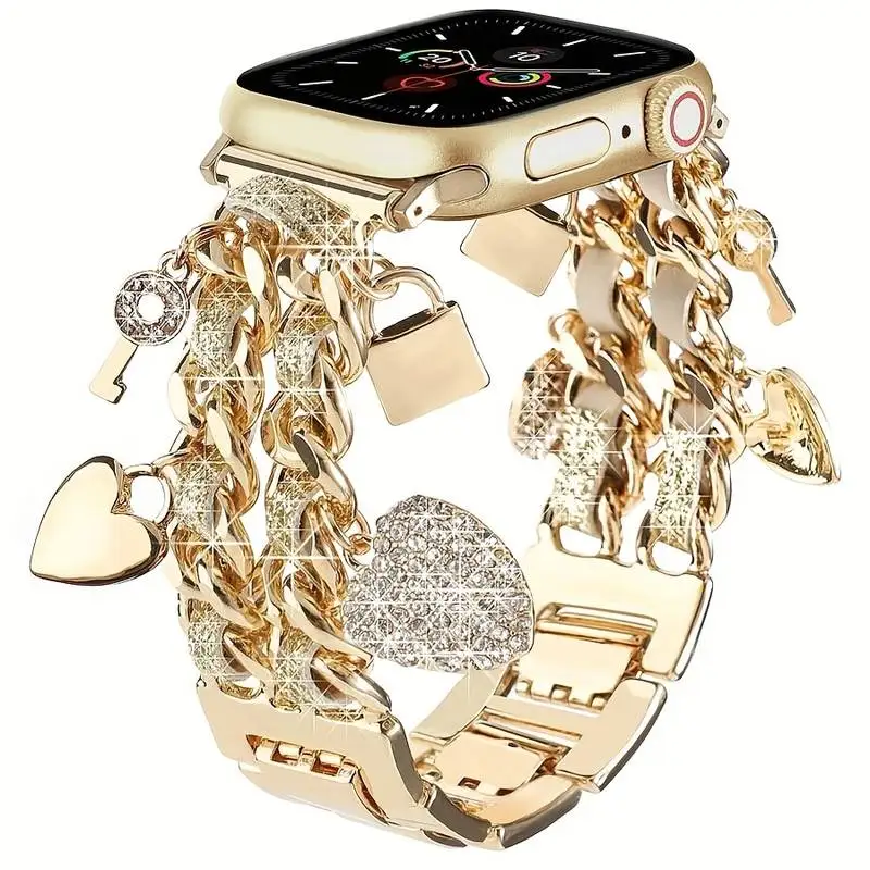 Luxuriöses Metallarmband für Apple Watch 46mm 42 40 44 41 45 49 38mm Correa Armband iWatch Series 12 11 10 9 8 7 SE 6 5 4 Ultra2 – Detail 9