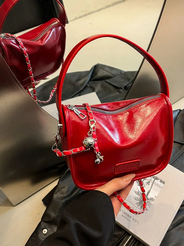 Fashionable Simple Chain Crossbody Bag Women's Handbag Stylish Early Autumn Small Square Bag Casual Leisure Handbag