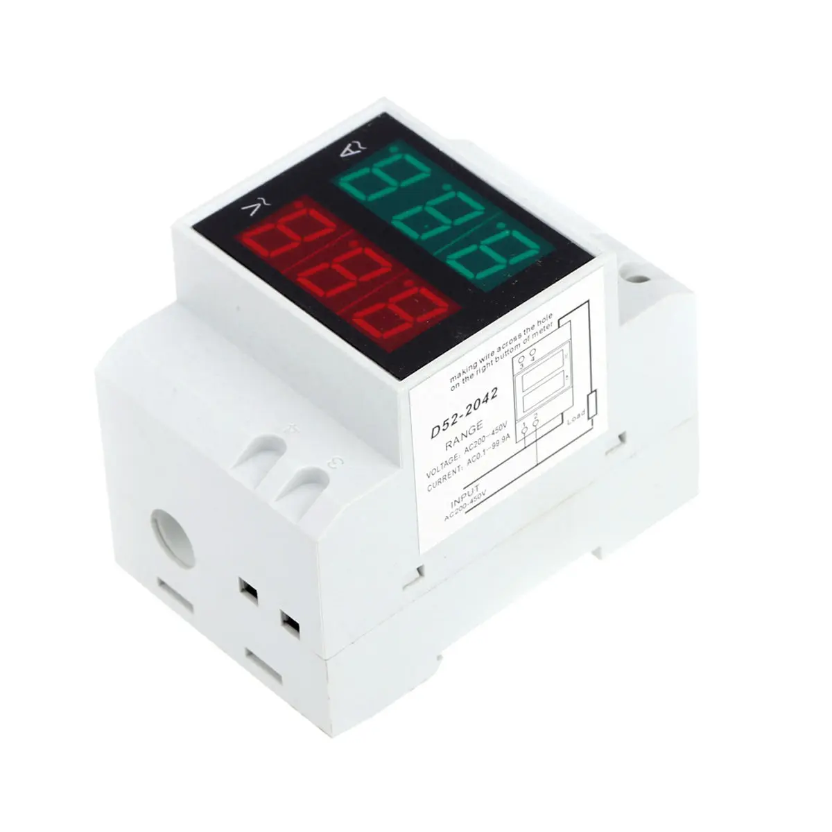 Digital Multifunction Wattmeter Ac 80-300V 100A Voltage Current Power Factor Energy Meter for Home Generator