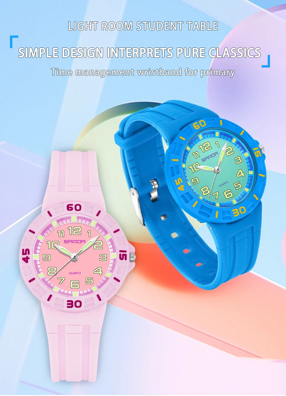 SANDA 6386 Student Quartz Watch 50m Waterproof Luminous Durable Sports Watch for Men and Women Simple and Elegant