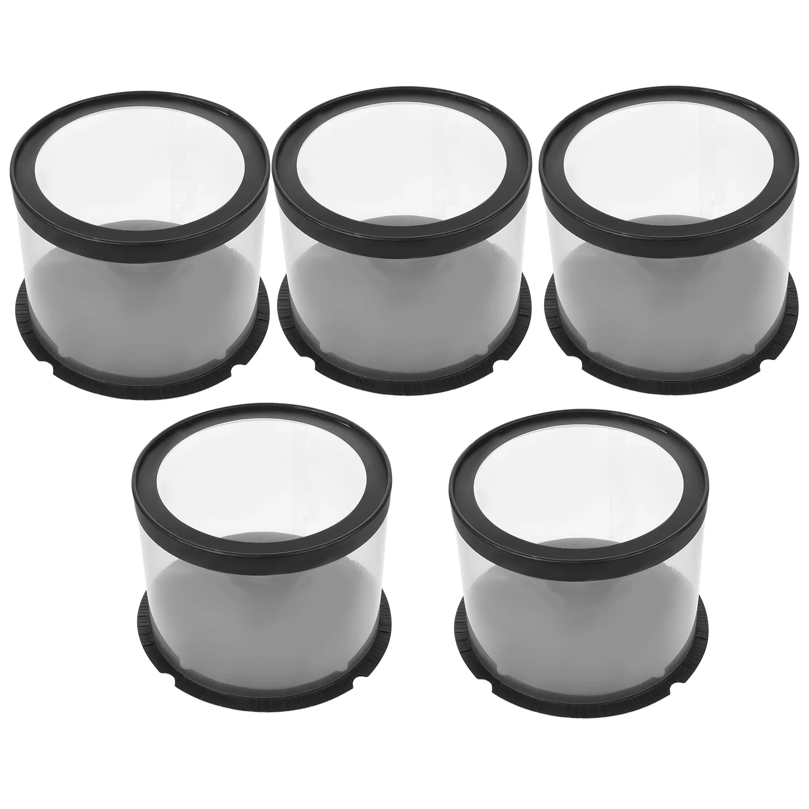 

5 шт. круглые переноски с прозрачными крышками, пластиковые коробки для торта, купольные крышки, упаковочный контейнер, переноска для свадебной вечеринки, фестиваля, коробка для торта