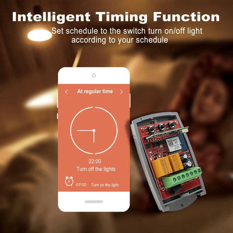 New Wifi 433Mhz Rolling Code Garage Door Remote Control RF Receiver Smart Switch Relay Smart Life APP