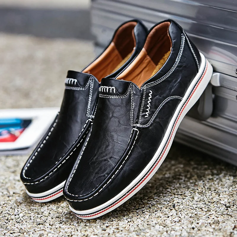 

Men Loafers Party Driving Loafers Shoes Male Genuine Leather Business Office Leather Men's Casual Flats Moccasins