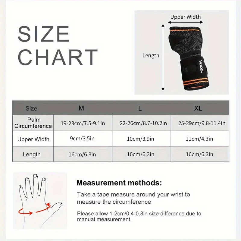 1pc Adjustable Wrist Support Braces for Men & Women,Palm Support with Removable Metal Splint Stabilizer and Straps,Wrist Splint