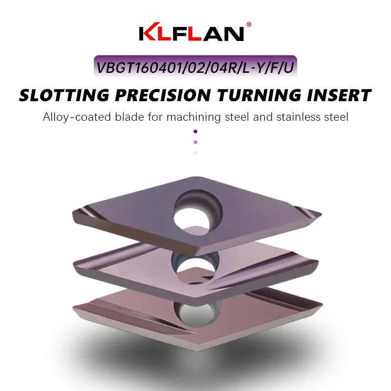 

Diamond Finish Turning Ceramic Inserts VBGT160404 VBGT160402 VBGT16040201 Grooving Inserts For Steel And Stainless Steel