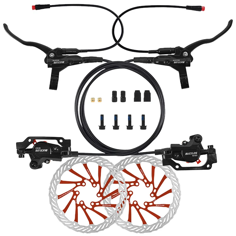 BUCKLOS E-Bike Hydraulische Schijfrem Elektrische Scooter Vouwfiets Schijfrem 2Pin Uitschakelen Elektrische Fiets Hydraulische Remmen