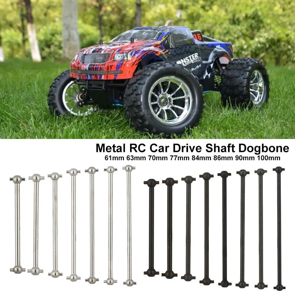 1pc czarny srebrny stal Metal RC wał napędowy samochodu Dogbone ogólna kontrola Patys samochodu