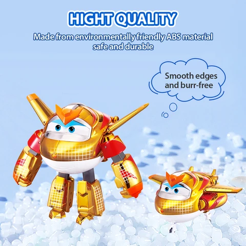 Супер-крылья (Super Wings) 5 дюймов: Трансформирующийся Травер, превращающийся из самолета в робота за 10 шагов, фигурки-трансформеры, детские игрушки, подарок