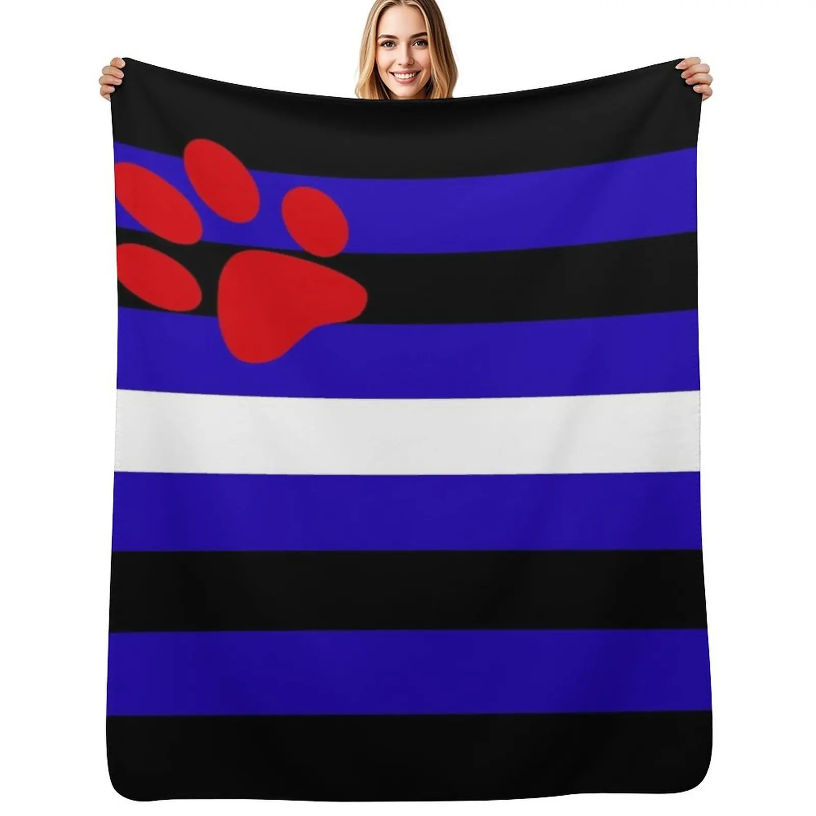 

Puppy Play Pride Flag (v.2) Throw Blanket Shaggy Moving Luxury Thicken Flannel Fabric Blankets